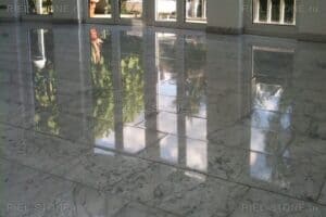 Полировка мрамора Bianco Carrara